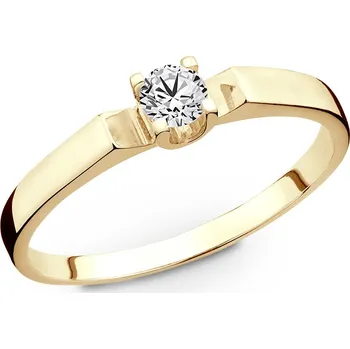 Prsten Prsten ze žlutého zlata s přírodním diamantem 281.90 Velikost: 54