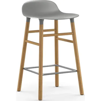Barová židle Normann Copenhagen, Barová židlička Form dubové dřevo 65 cm šedá - Formadore