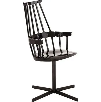 Jídelní židle Kartell, Otočná židle Comback černá - Formadore