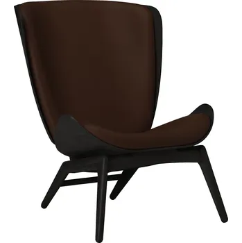 Obývací pokoj Umage, Křeslo The Reader Hope kožené na černých dubových nožkách hnědé - Formadore
