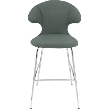 Barová židle Umage, Barová židle s opěradlem Time Flies na chromových nožkách světle zelená - Formadore