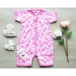 AMÁLKA Letní, krátký, růžový overal, květinky Velikost: 62