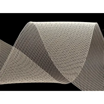 Modistická krinolína na vyztužení šatů a výrobu fascinátorů šíře 10 cm, barva 4 CC15 krémová světlá