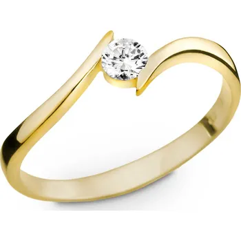 Prsten Prsten ze žlutého zlata s přírodním diamantem 223.90 Velikost: 56