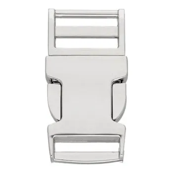 Spona trojzubec kovová šíře 15 mm, barva Nikl lesk