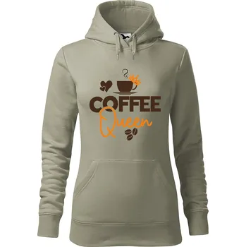 Pánská mikina Dámská mikina Coffee queen Velikost (žena): M, Vyberte barvu: Světlá khaki