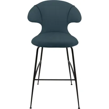 Barová židle Umage, Barová židle s opěradlem Time Flies na černých nožkách nebově modrá - Formadore