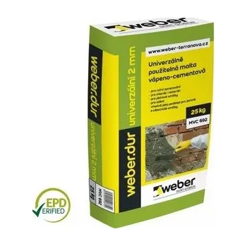 Omítka WEBER weberdur univerzální 2mm - univerzální malta a omítka 2mm, 2,5MPa 25kg
