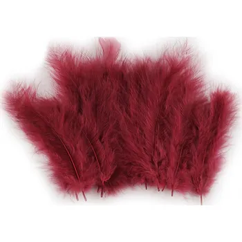 Výtvárné potřeby Pštrosí peří délka 9-16 cm, barva 29 vínová