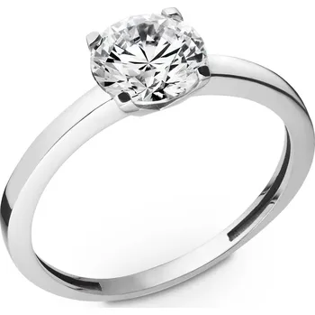 Prsten Zásnubní prsten z bílého zlata se zirkonem 213.90 Velikost: 53