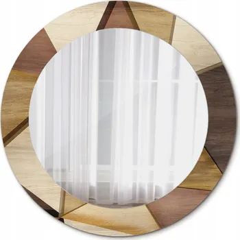 Zrcadlo Zrcadlo do koupelny Geometrické dřevo 3D 60 cm