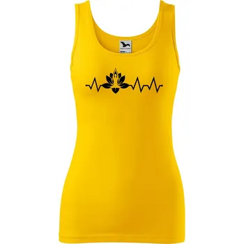 Dámské tílko s potiskem Tep jóga Velikost: XL, Barva: Žlutá