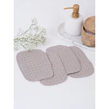 Utěrka Vaflové kosmetické ubrousky (4 ks) - šedohnědá