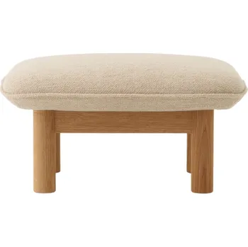 Audo Copenhagen, Podnožka Brasilia Bouclé na dubových nožkách béžová - Formadore