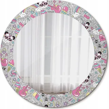 Zrcadlo Zrcadlo do koupelny Glamour Panda jednorožec 60 cm