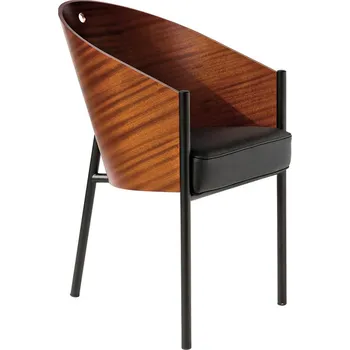 Křeslo Driade, Křeslo Costes s černým sedákem mahagonové - Formadore