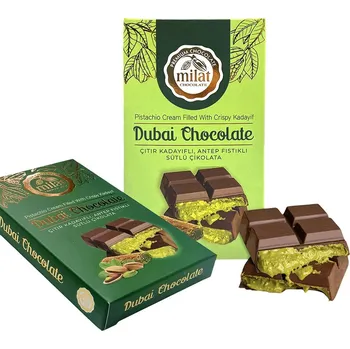 Čokoláda Milat Dubai Chocolate mléčná 35 % 60 g