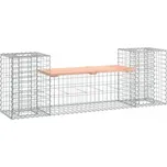 Zahradní lavice gabionový design 183 cm…