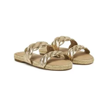 Dámské baleríny Espadrilky Tommy Hilfiger Metallic Rope Espadrille Mule FW0FW08670 Zlatá 38