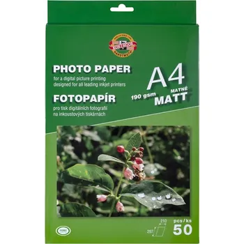 Fotopapír Matný fotopapír Koh-INoor matný papír A4 papír pro fotografie A4 190 g/m² 50 ks