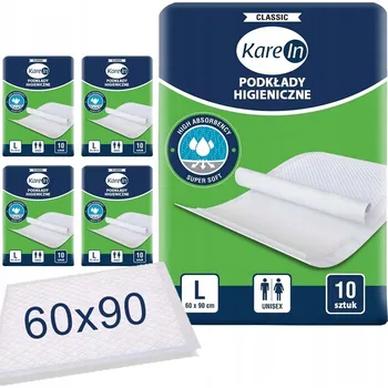 Inkontinenční podložka Hygienické vložky Savé na jedno použití podložky 60x90 cm KareIn Classic 50 Ks