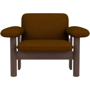 Křeslo Audo Copenhagen, Křeslo Brasilia nízké na tmavých dubových nožkách hnědé - Formadore