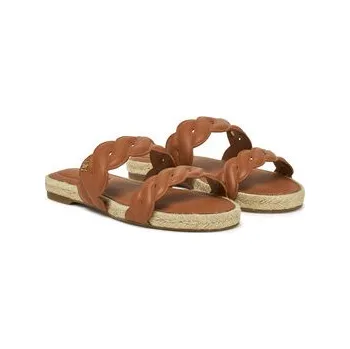 Dámské baleríny Espadrilky Tommy Hilfiger Leather Rope Espadrille Mule FW0FW08503 Hnědá 39