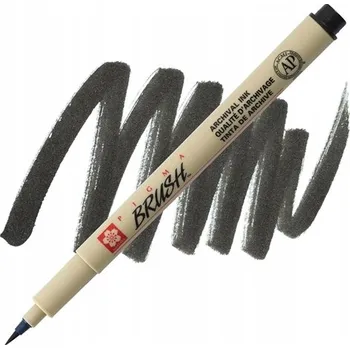 ČERNÝ štětcový fix SAKURA Pigma Brush pro kaligrafii – PROFESIONÁLNÍ