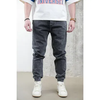 Pánské džíny 2Y Premium Tmavě šedé jogger fit džíny Horizon Velikost: 40