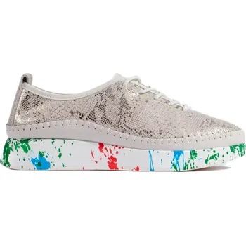 Dámské tenisky Dámské kožené boty s barevnou platformou Shelvt GOODIN šedá 2251443