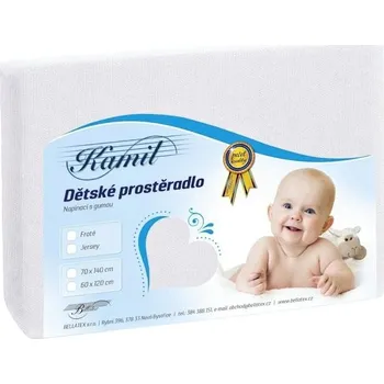 Prostěradlo Bellatex DJ/001 dětské Jersey Bílá 70x140