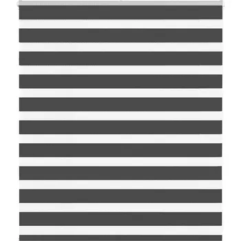 Žaluzie Zebra roleta černá 130x100 cm šířka látky 125,9 cm polyester Černý4014215