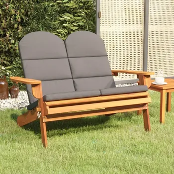 Zahradní lavice Zahradní lavice Adirondack s poduškami 126 cm masivní akácie Hnědá360040