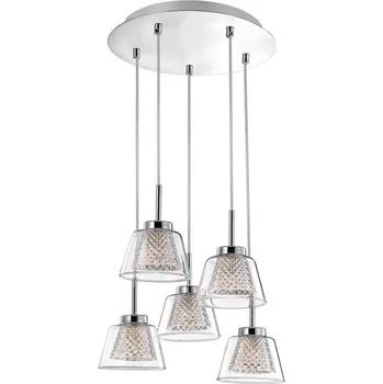 NOVA LUCE závěsné svítidlo BOCCALE chromovaný hliník čiré sklo G9 5x5W 230V IP20 vč. žárovky 1300301305