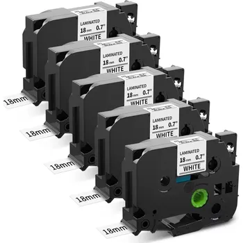 Pásek do tiskárny Upwinning, Kompatibilní páska s Brother TZ-241 / TZe-241, 18mm x 8m, černý tisk / bílý podklad (Kompatibilní páska s Brother TZ-241 / TZe-241, 18mm x 8m, černý tisk / bílý podklad)