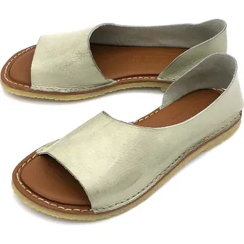 Dámské pantofle Dámské kožené pantofle 7155 bomber Chacal zelená Barva: Zelená, Velikost: 40