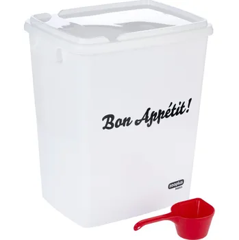 box na krmivo Zooplus Basics Nádoba na krmivo bílá 10 l