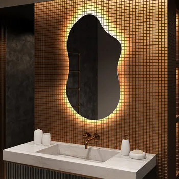 Zrcadlo LED zrcadlo do koupelny s nepravidelným tvarem F221