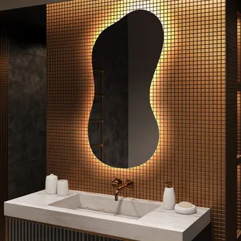 Zrcadlo LED zrcadlo do koupelny s nepravidelným tvarem K221