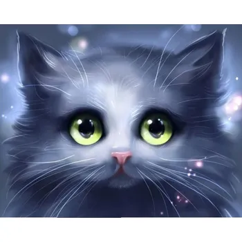 Diamantové malování Diamantové malování 40x30cm, Roztomilý kocourek