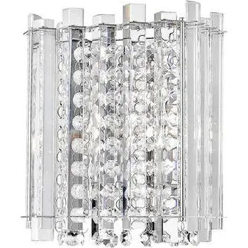 Nástěnné svítidlo NOVA LUCE nástěnné svítidlo ELEMENT chromovaný hliník sklo a K9 křišťál G9 1x5W 230V IP20 bez žárovky 9046500