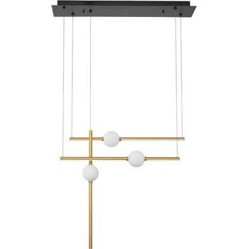 NOVA LUCE závěsné svítidlo ACROBAT černá a zlatá LED 40W 3000K stmívatelné 9695257