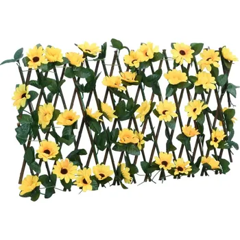 Plot Treláž s umělým břečťanem roztahovací žlutá 180 x 20 cm Žlutá366596