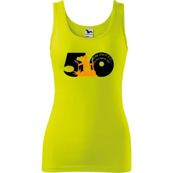 Dámské oblečení Dámské tílko s potiskem Střelená 50 let Velikost: 2XL, Barva: Limetková
