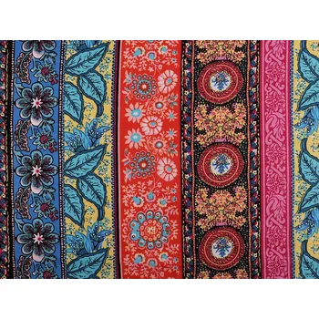 Bavlněná látka / plátno s řidší vazbou orientální METRÁŽ - 2 korálová