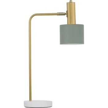 Lampička NOVA LUCE stolní lampa PAZ zlatý kov mentolové kovové stínidlo bílá základna E27 1x12W 230V IP20 bez žárovky 9426652