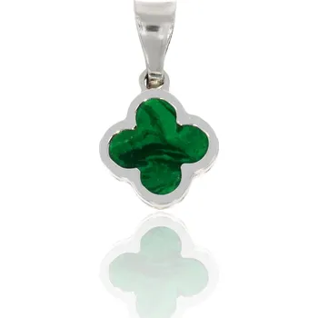 Přívěsek Zlatnictví Helios Přívěsek bílé zlato čtyřlístek