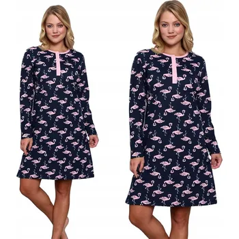 Dámská noční košile Noční košile La Penna s dlouhým rukávem nad kolena, velikost XXL