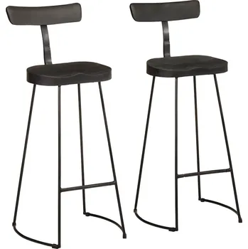 Barová židle Barové stoličky 2 ks černé 49x43x103 cm Masivní dřevo Mango Černý4013515