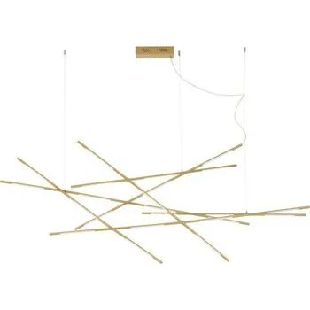 NOVA LUCE závěsné svítidlo RACCIO mosazný zlatý kov a akryl LED 109W 230V 3000K IP20 stmívatelné 9695215